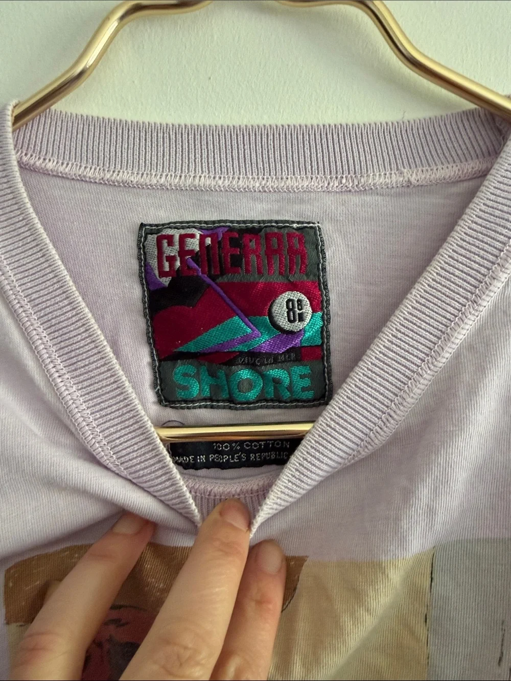 GENERRA Lilac Cropped Graphic Tee vintage!!